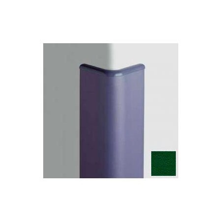 Pawling Surface Mounted Corner Guard Bullnose 90Deg, 3'' Wings, 4'H W/Caps, Hunter GRN CG-30-4-156